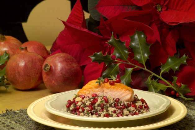 salmon with pomegranate