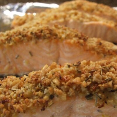 Salmon WITH PINE NUTS