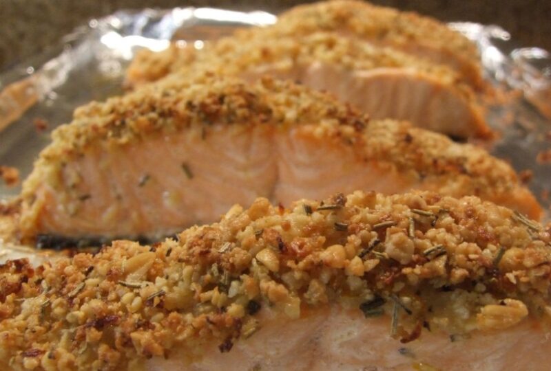 Salmon WITH PINE NUTS