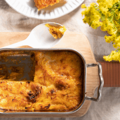 Salt and Pepper Sapghetti Squash Kugel