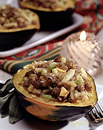 Sausage Stuffed Acorn Squash