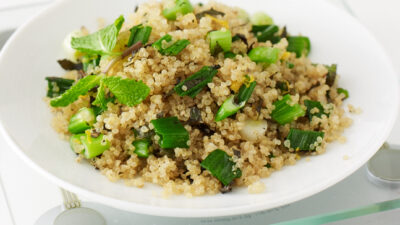 sauteed quinoa with mint