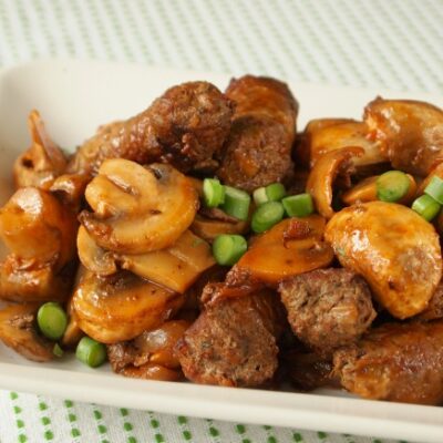 sauteed sausage and mushrooms