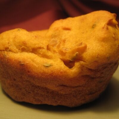 Savory Rosemary & Sweet Onion Pumpkin Muffins (Gluten Free & Parve)