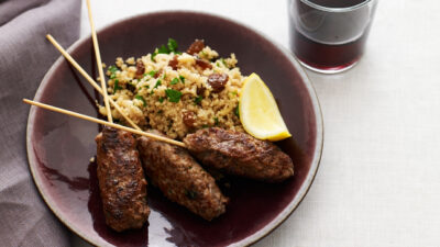 Seasoned Lamb Skewers with Couscous