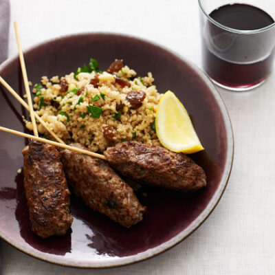 Seasoned Lamb Skewers with Couscous