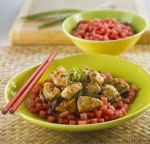Sesame Chicken and Watermelon