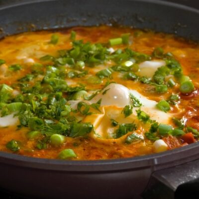shakshuka with haloumi
