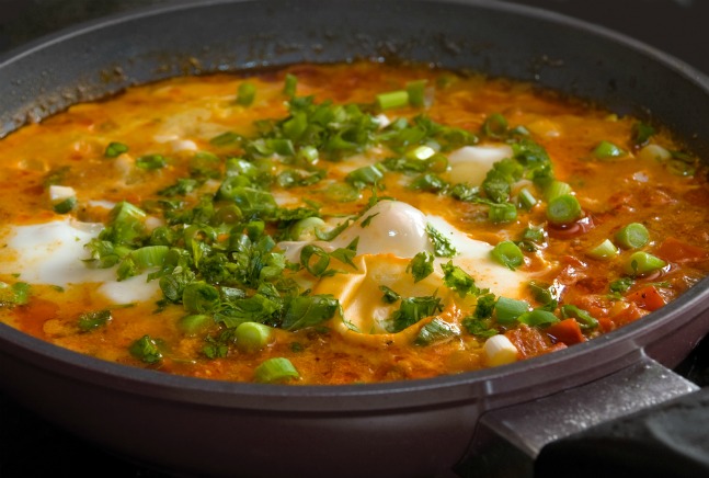 shakshuka with haloumi