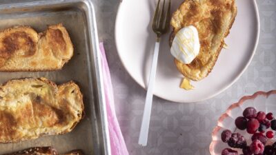 Sheet pan challah french toast