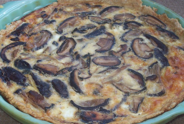 Shiitake Mushroom and Gruyere Quiche