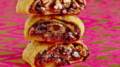 Pecan, Chocolate, and Raspberry Rugelach with Whole-Grain Pastry