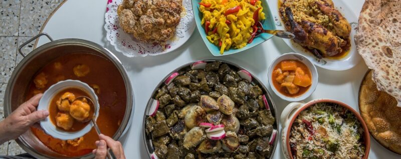 Shula from Stula cooking in the Galilee