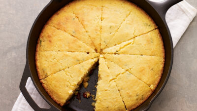 Skillet Cornbread with Dried Cranberries and Sage