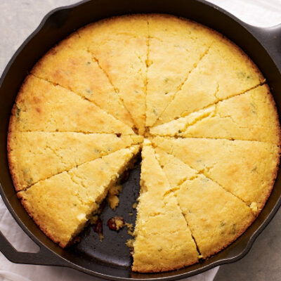 Skillet Cornbread with Dried Cranberries and Sage