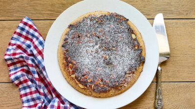 skillet almond cake brown sugar