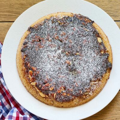 skillet almond cake brown sugar