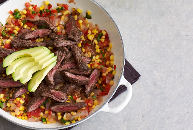 mexican skirt steak skillet