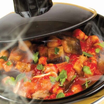 tuscan eggplan tomato chickpea stew