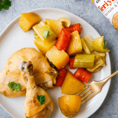 Slow Cooker Teriyaki Chicken Dinner with Potatoes and Carrots