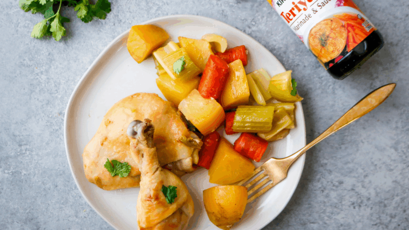 Slow Cooker Teriyaki Chicken Dinner with Potatoes and Carrots