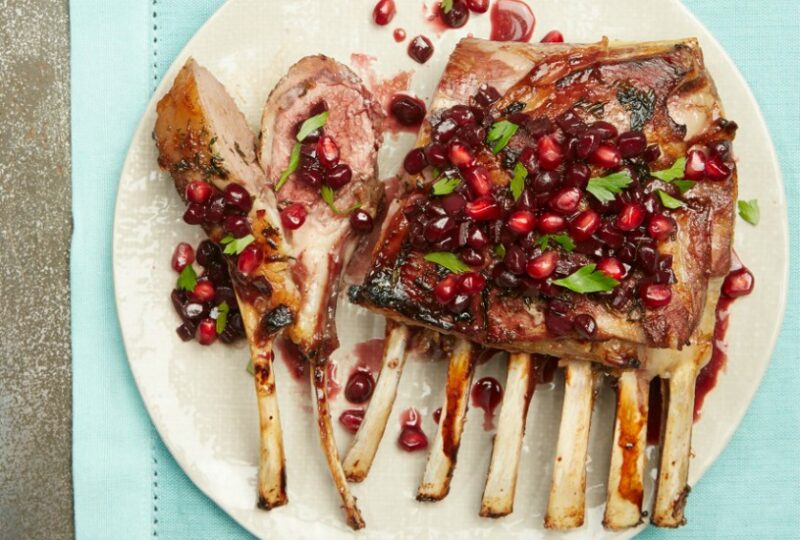 Slow Roasted Lamb With Pomegranate and Reduced