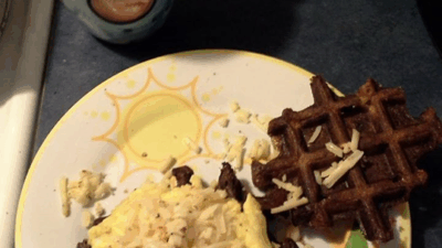 Smashed Potato Waffles