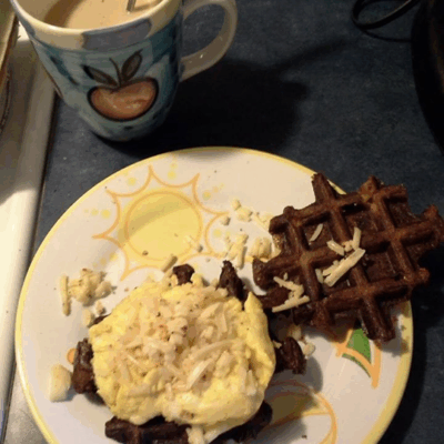 Smashed Potato Waffles