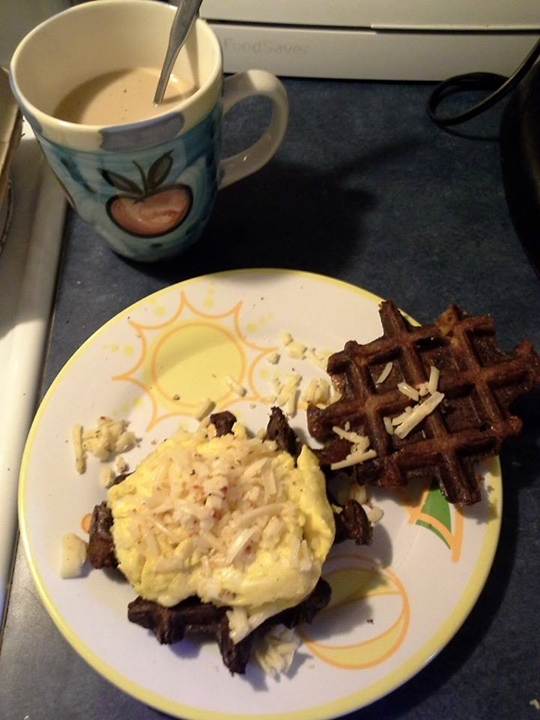 Smashed Potato Waffles