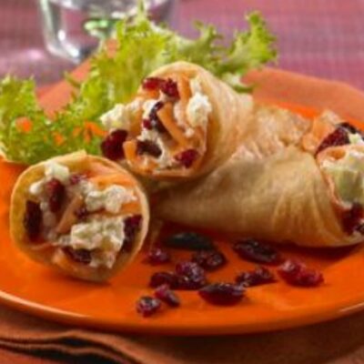 Smoked Salmon and Cranberry Cones