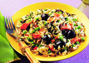 Smoked Salmon, Olive and Wild Rice Salad
