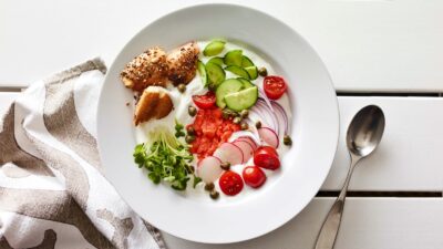 lox and everything bagel yogurt bowl