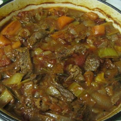 Smoky Rosemary & Fire-Roasted Tomato Beef Stew