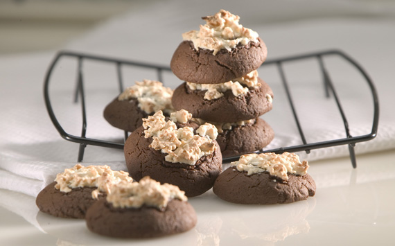 Snow Capped Fudge Cookies