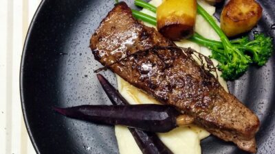 Sous Vide Steak with Mini Potato Fondants