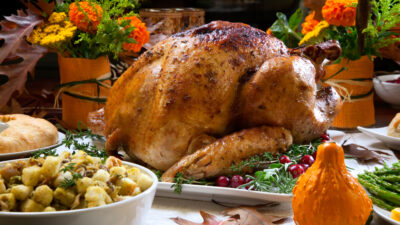 southern roast turkey with bourbon peach glaze