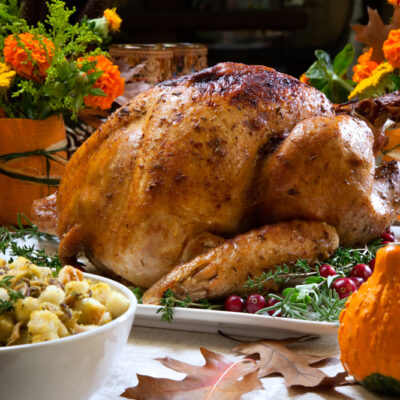 southern roast turkey with bourbon peach glaze