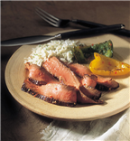 Southwest Marinated Beef Steak With Grilled Peppers