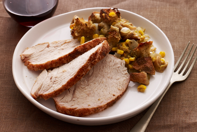 Southwestern Turkey Breast & Green Chile Stuffing