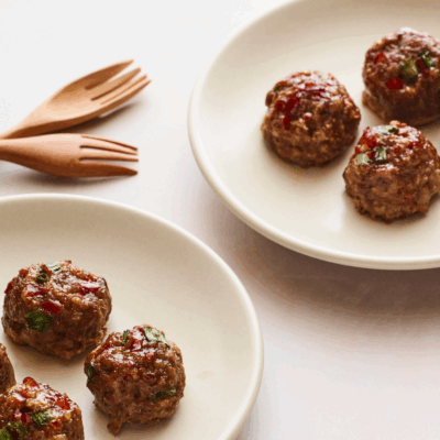 soy glazed mini meatballs