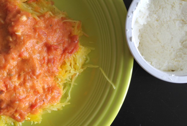 spaghetti squash with vodka sauce