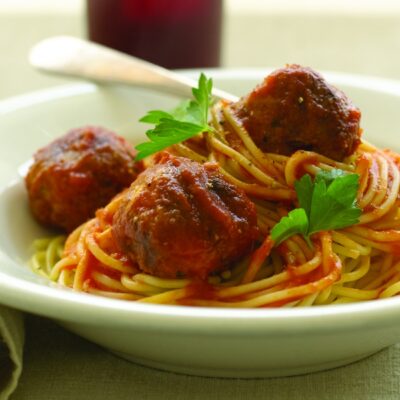 Spaghetti with Turkey Meatballs