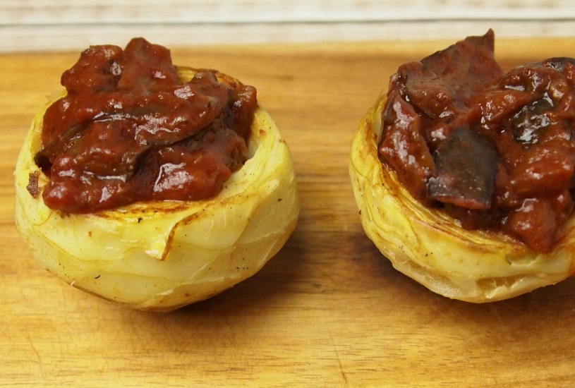 spanish eggplant stuffed artichoke bottoms