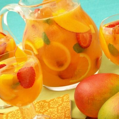 Sparkling Mango Strawberry Sangria