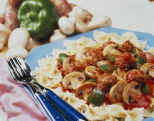 Speedy Mushroom and Sausage Pasta