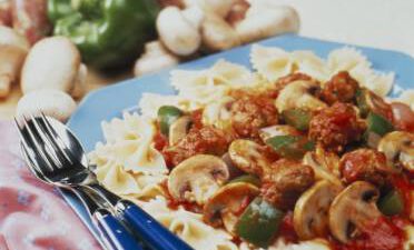 Speedy Mushroom and Sausage Pasta