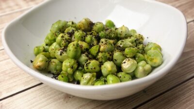 spiced fresh garbanzos
