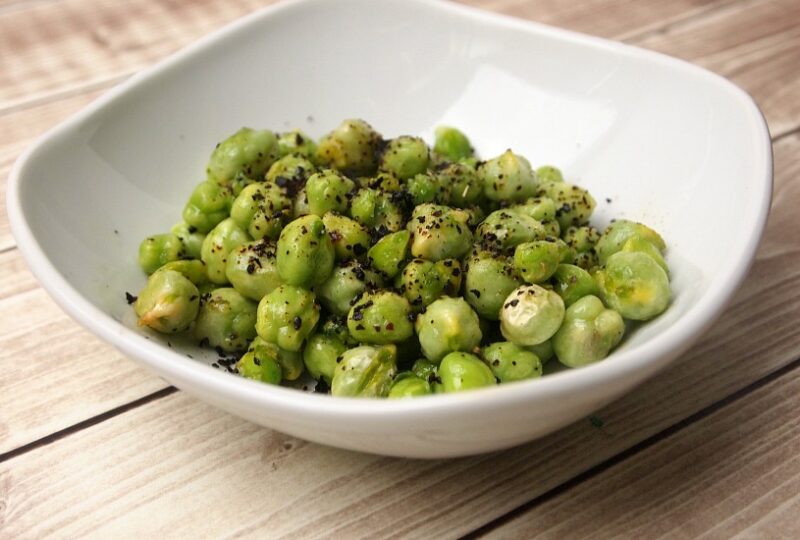 spiced fresh garbanzos