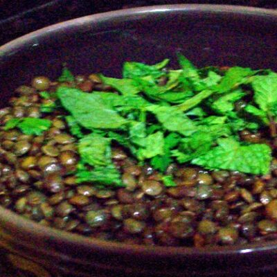 Spiced Lentils with Mint and Cilantro