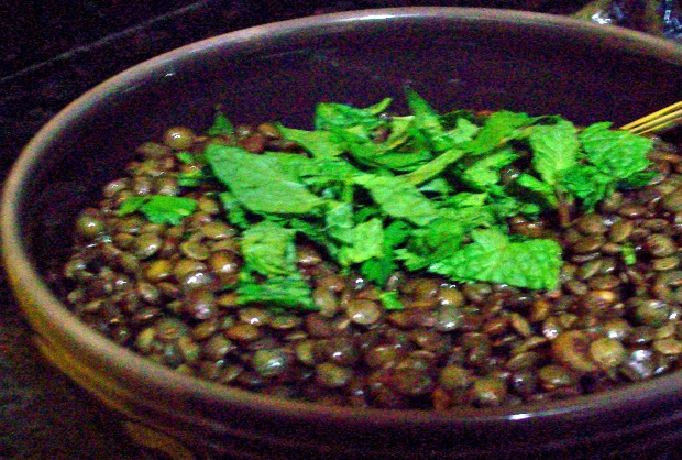 Spiced Lentils with Mint and Cilantro
